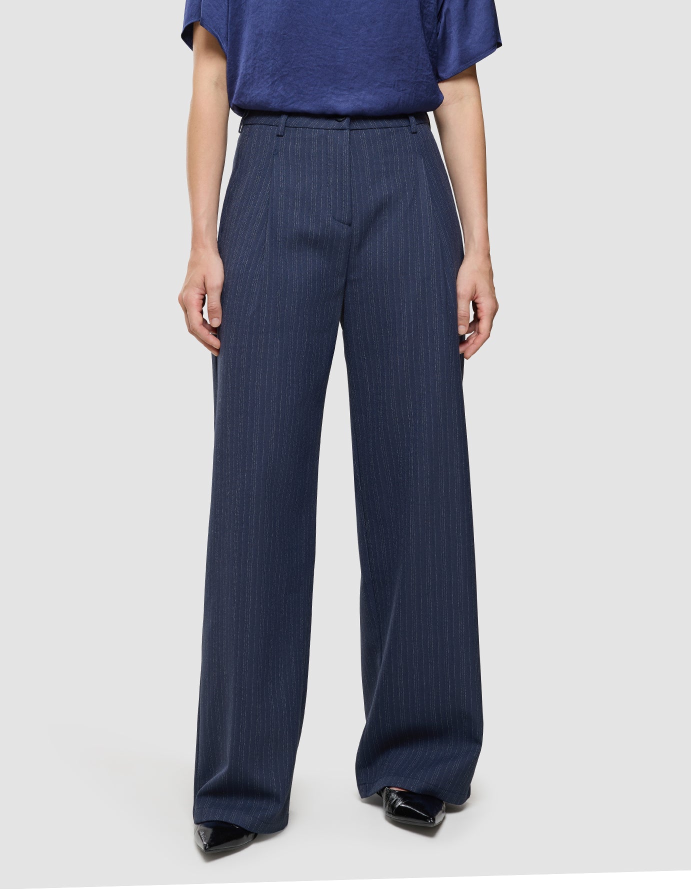 Women's Serene Pants Wide Marine Pinstripe
